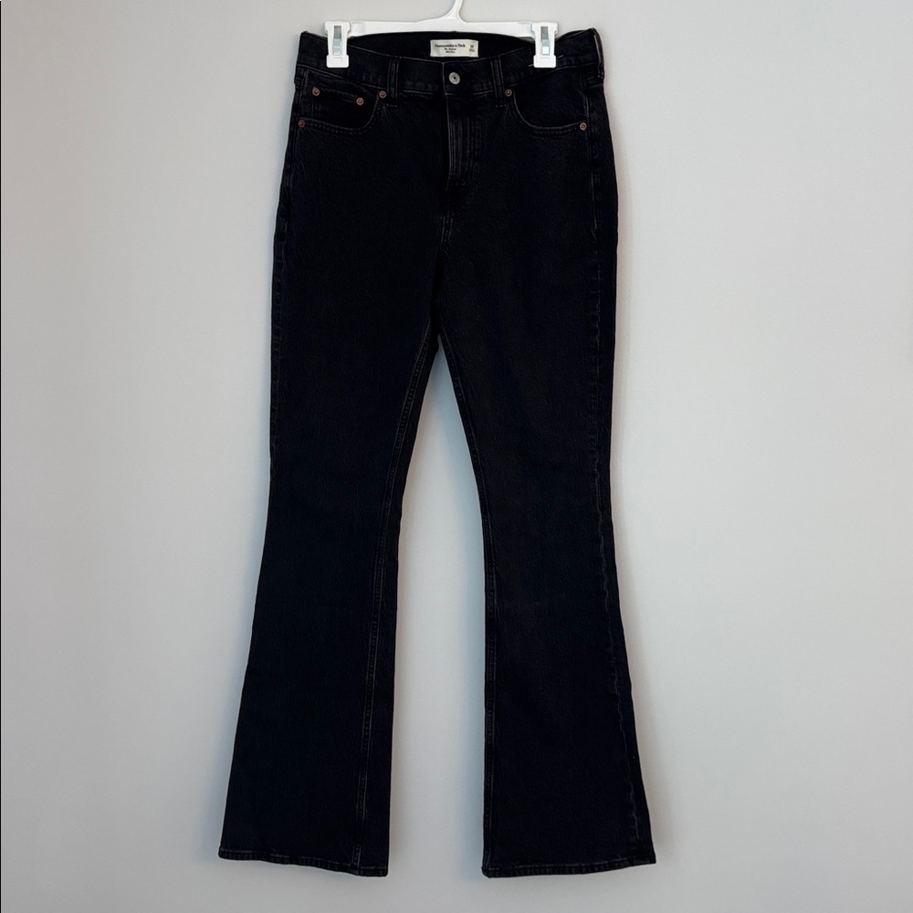 Abercrombie & Fitch Curve Love Black Mid Rise Bootcut Jeans